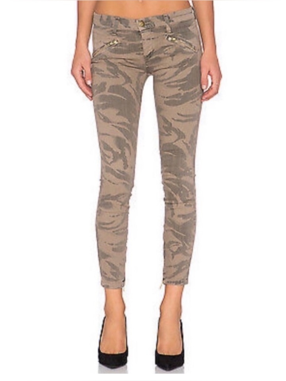 EUC Current Elliot Silverlake Zip Skinny Jeans